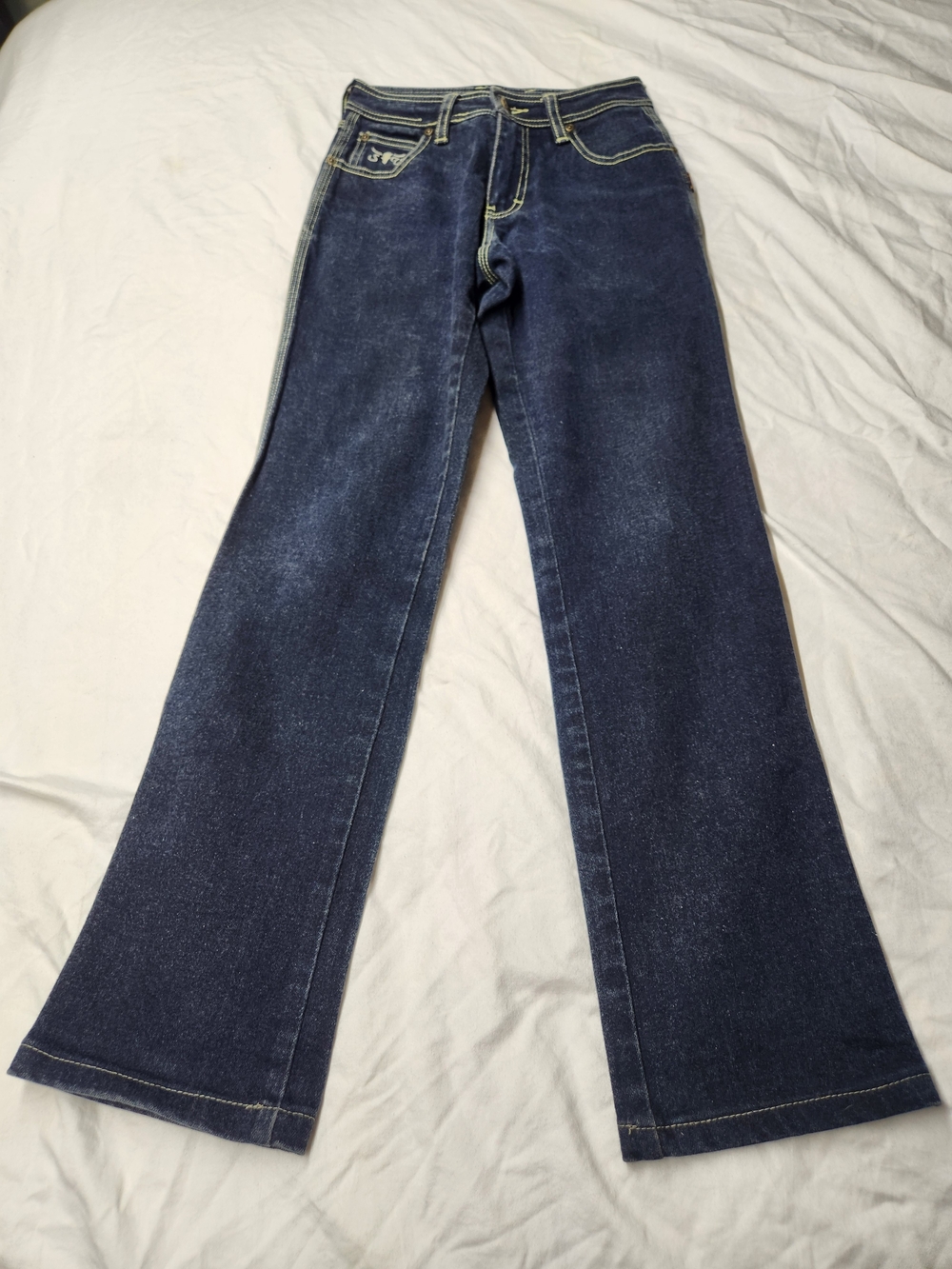 Sergio Valente Dark Blue Flared Wide-Leg Jeans